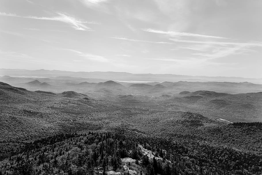 summit, lake, nature, perspective, distance, landscape, adirondack HD wallpaper