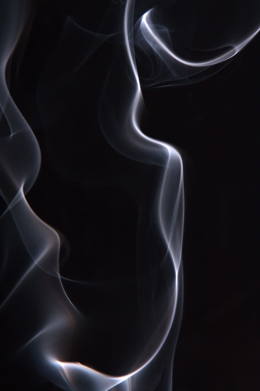 smoke, background, black, white, graphic, hot, isolated, curve HD wallpaper