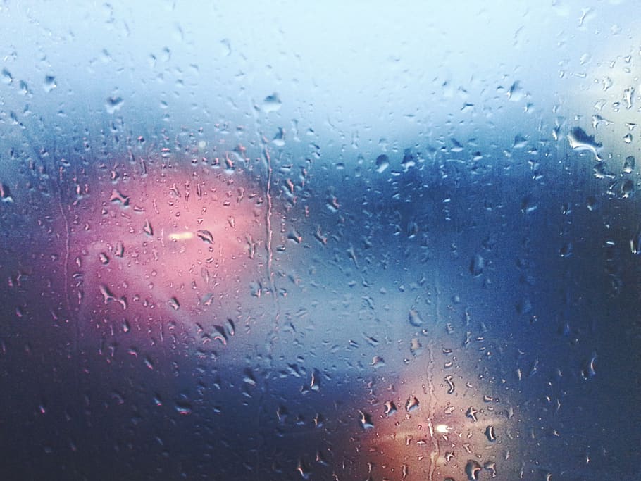 rain, moddy, blur, raindrops, glass, wet, window, glass - material HD wallpaper