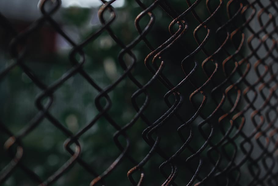 black chain-link fence, chainlink fence, boundary, barrier, safety HD wallpaper