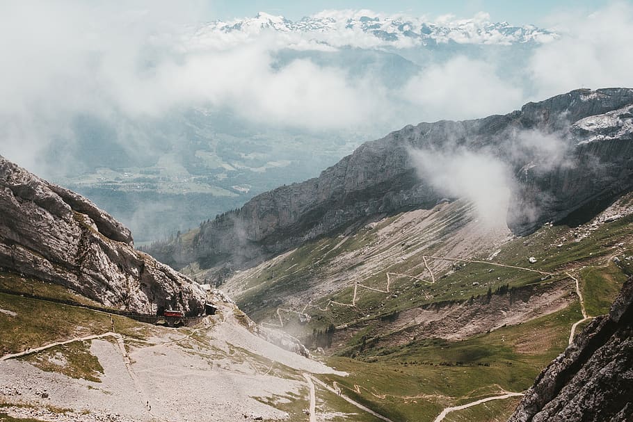 mountains under cloudy sky during daytime, scenics - nature, beauty in nature HD wallpaper