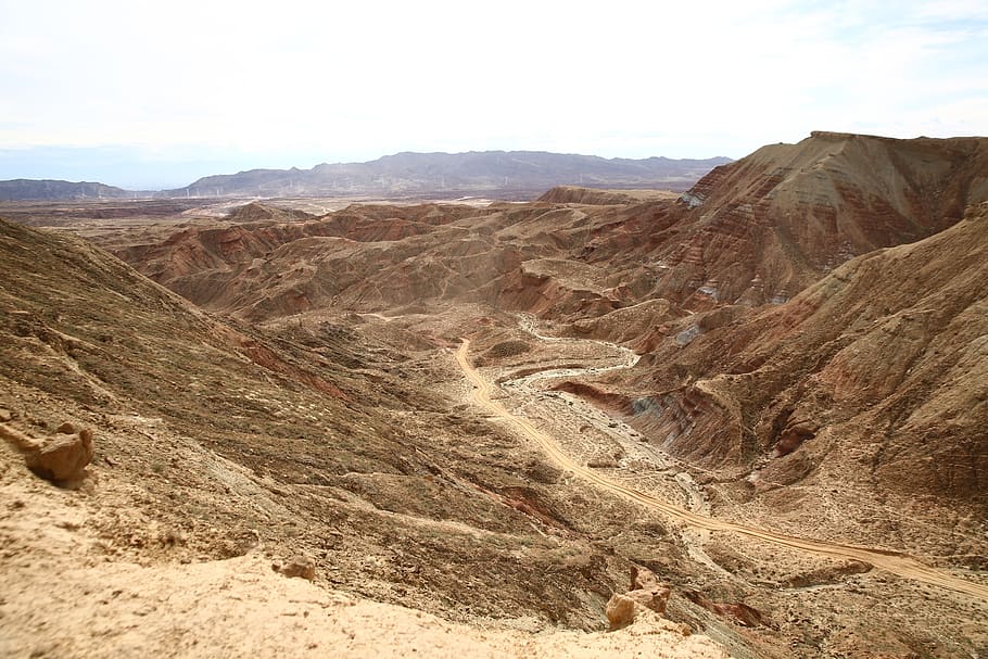 landscape, nature, desert, dry, mountain, rock, tourism, sky HD wallpaper