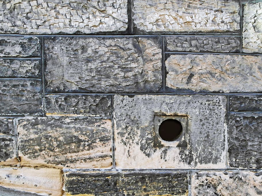 path, walkway, wall, brick, hole, stone wall, sidewalk, pavement HD wallpaper