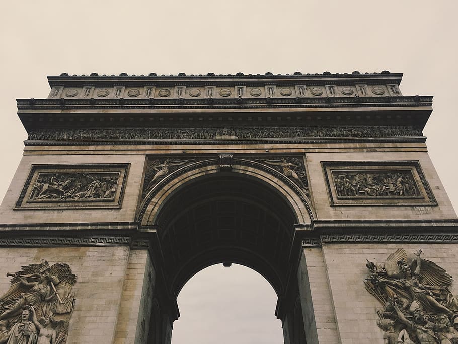 Arc de Triomphe during daytime, architecture, history, the past HD wallpaper