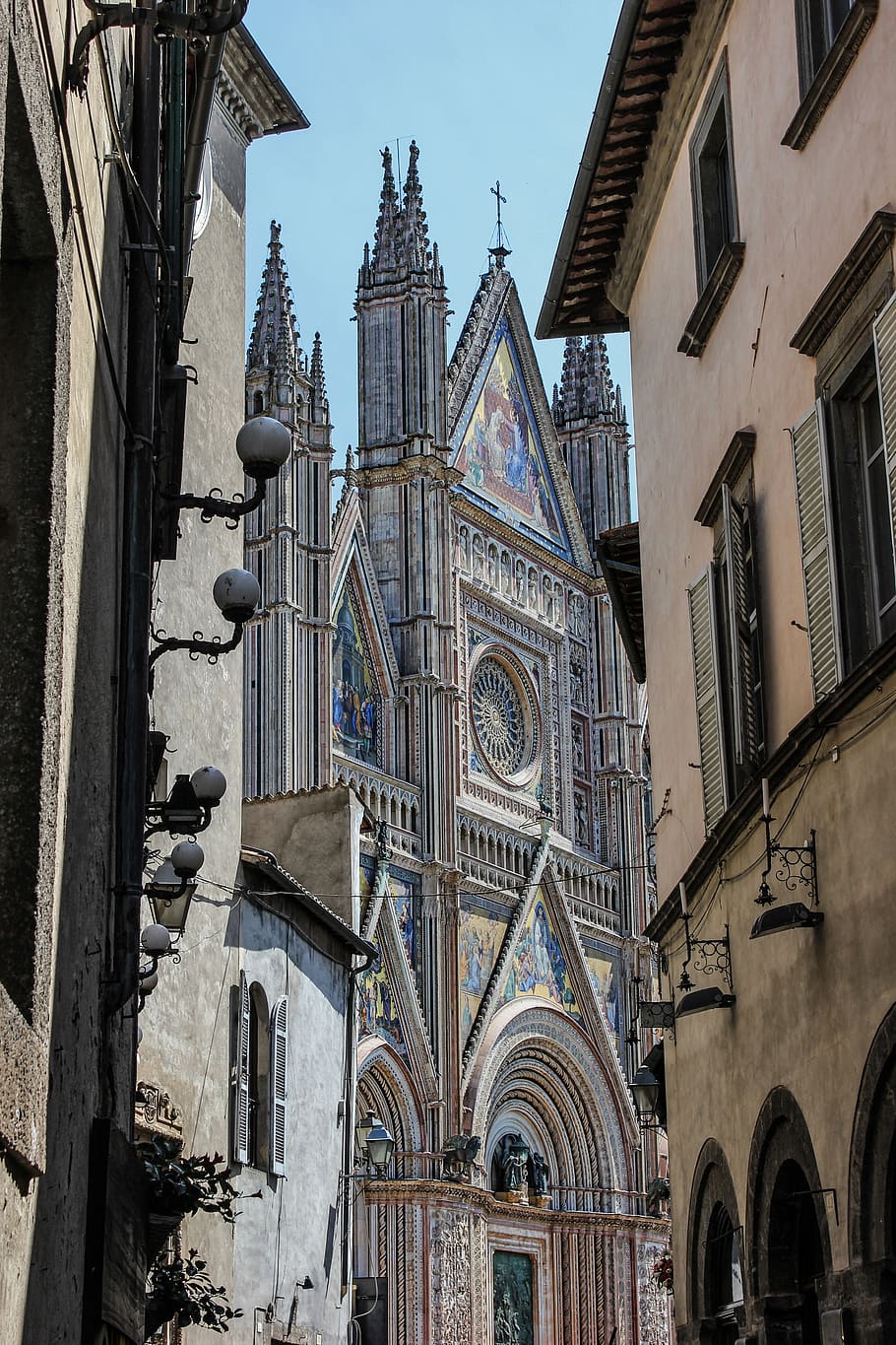 glimpse, duomo, architecture, orvieto, umbria, italy, built structure HD wallpaper