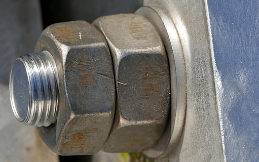 technology, steel, nuts, pin, bridge, joint, flange, maintenance HD wallpaper