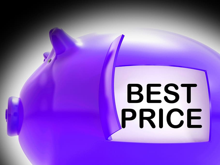 Best Price Piggy Bank Message Showing Great Savings, bargain