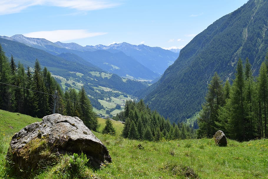 nature, austria, summer, mountains, landscape, alps, rock, holiday HD wallpaper