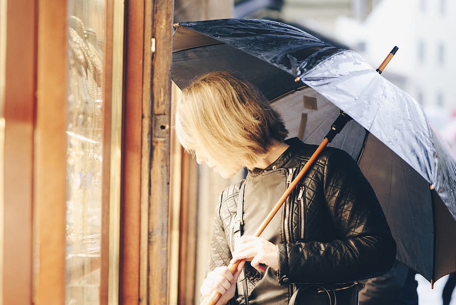 italy, metropolitan city of florence, rain, shopping, umbrella, HD wallpaper