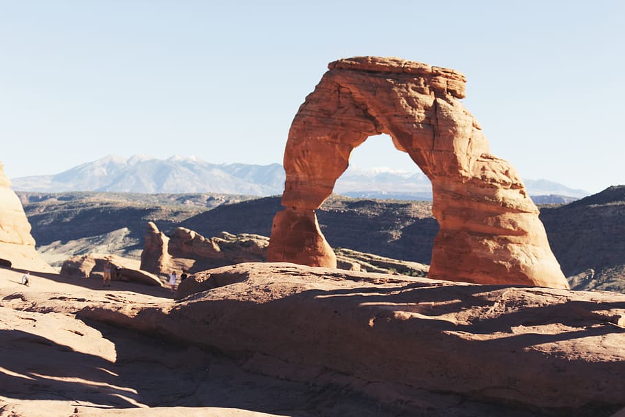 HD wallpaper: arches, desert, stone, sky, red, orange, usa, america ...