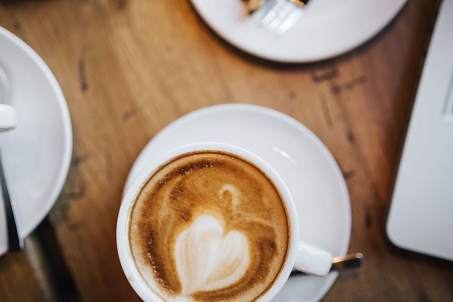 Cup of coffee in coffee shop, cafe, restaurant, indoor, meeting, HD wallpaper