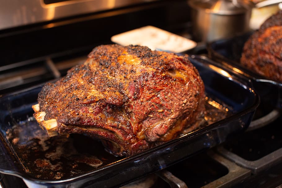 prime rib, beef, steak, roast, meal, restaurant, cook, delicious