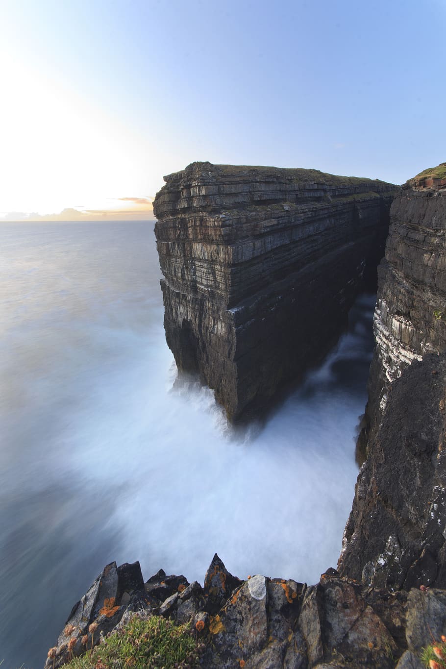 ireland, kilrush, loop head lighthouse, rock, rock - object HD wallpaper