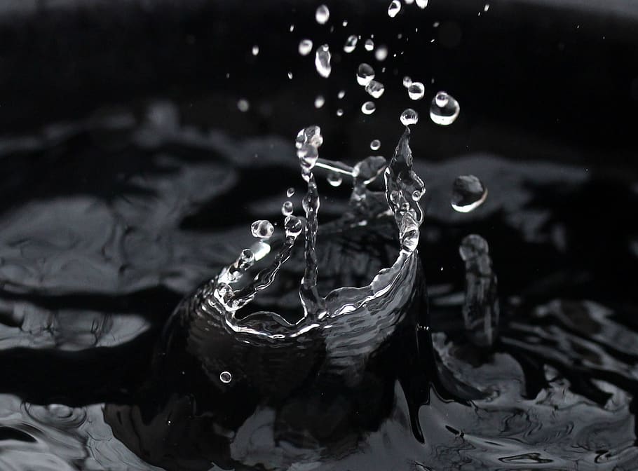 water, splash, drops, splashing, motion, close-up, rippled HD wallpaper