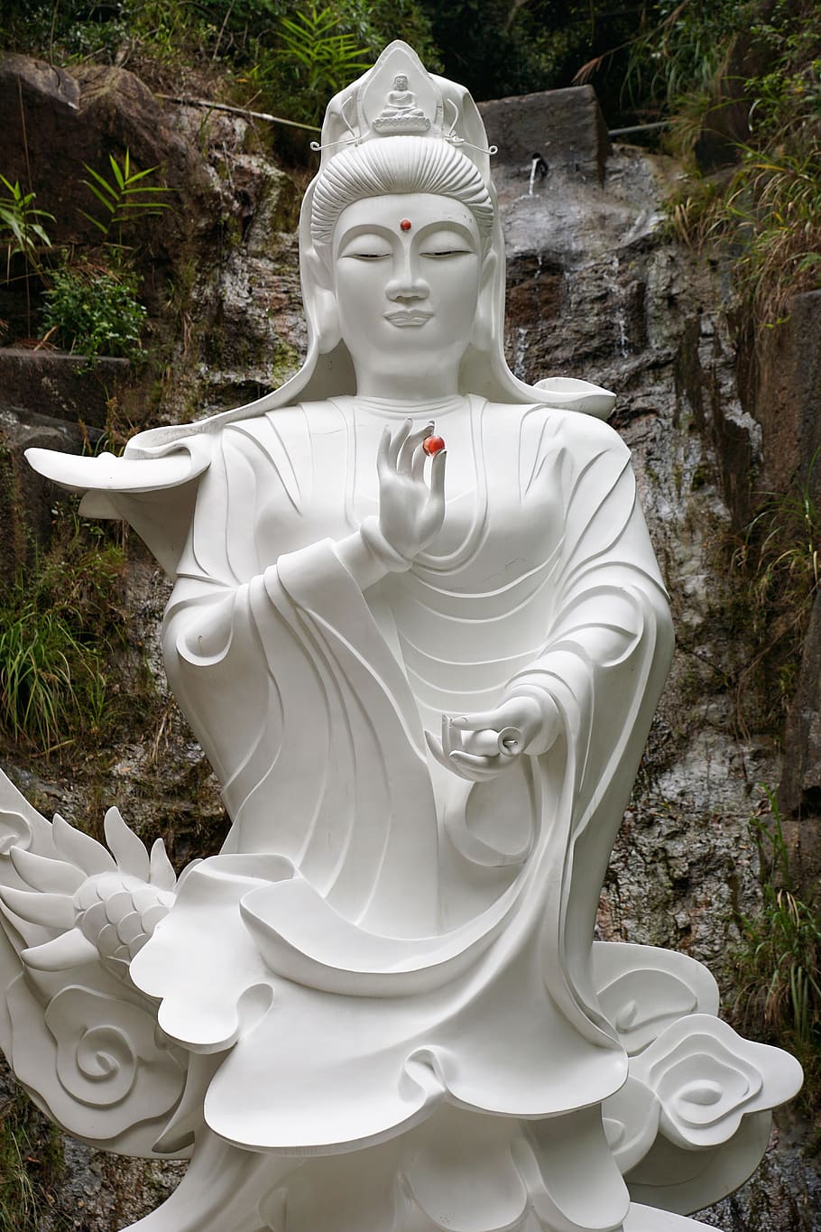 buddha, statue, white, meditation, zen, buddhism, asia, beauty