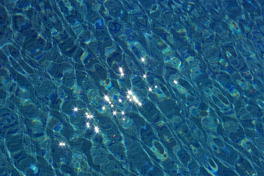 wave, water, flow, nature, blue, pool, clear, full frame, backgrounds HD wallpaper