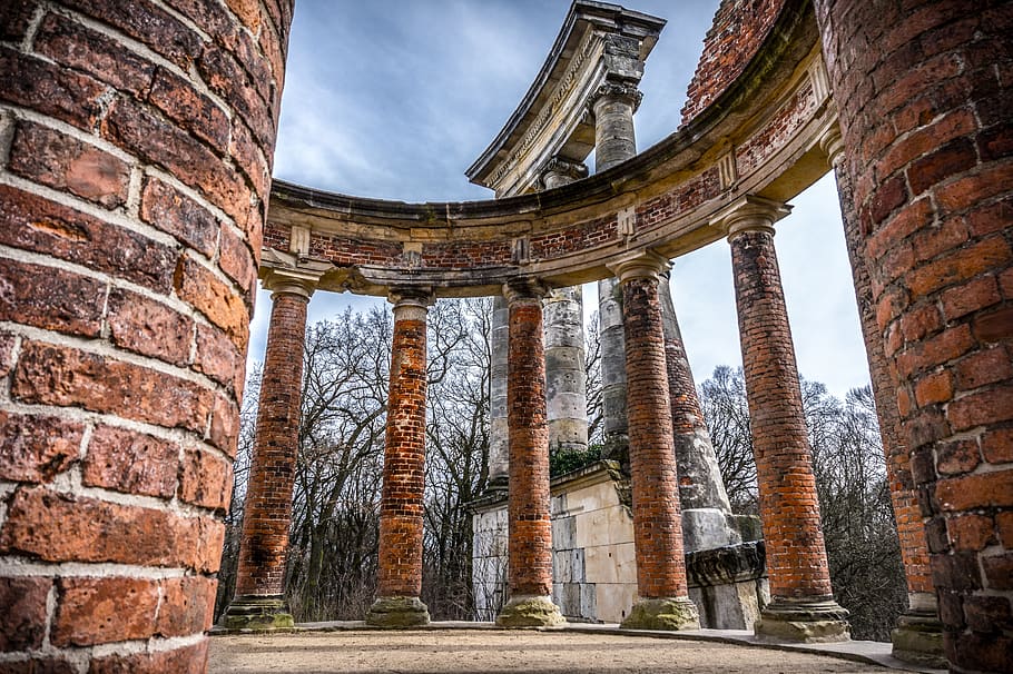 architecture, old, antiquity, pillar, ruins, ruinenberg, potsdam HD wallpaper