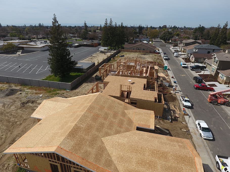 united states, modesto, architecture, building exterior, high angle view HD wallpaper