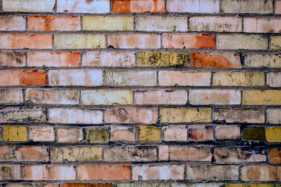 brown brick wall, grey, stone wall, vine, plant, demolition, mojito HD wallpaper