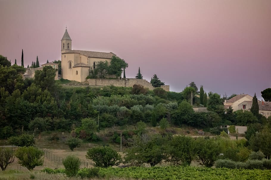 cairanne, provence, alps, side, azur, village, landscape, vine HD wallpaper