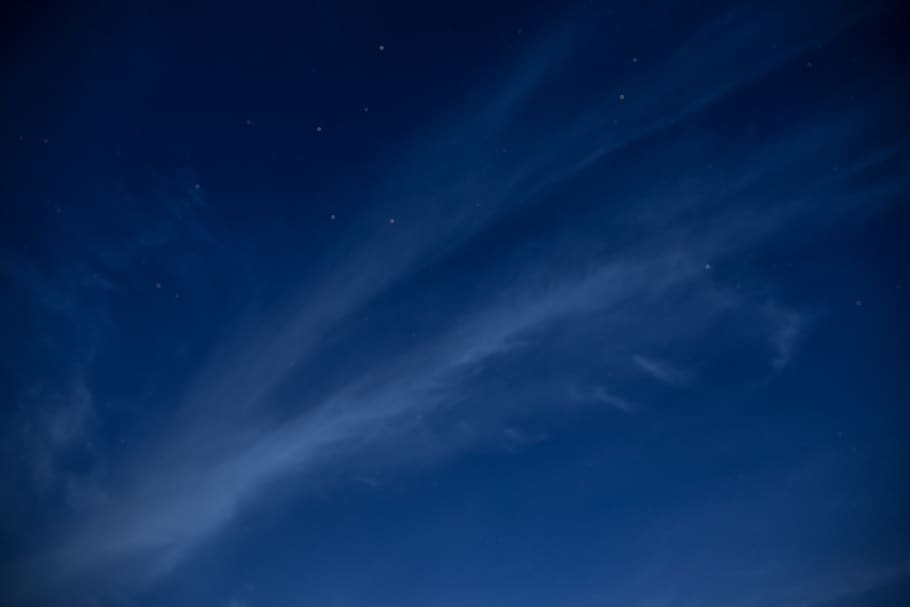 nature, sky, clouds, night, constellations, stars, blue, white HD wallpaper