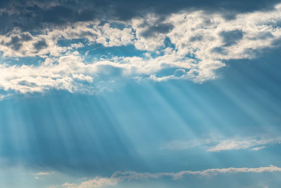 Clouds, blue sky, bright, cloudiness, cloudy, cloudy sky, daylight HD wallpaper