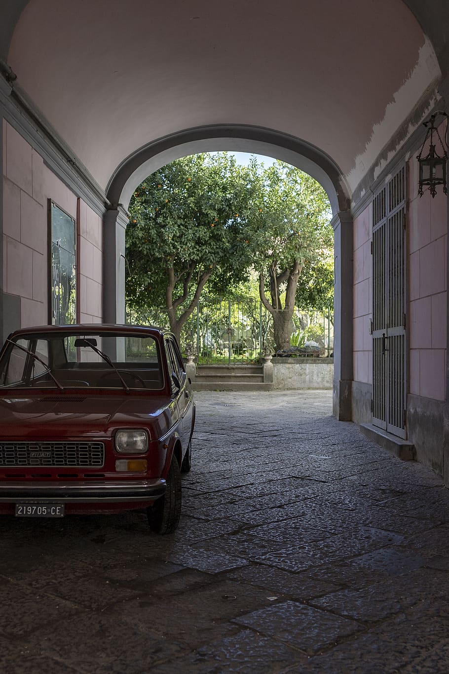 path, walkway, car, automobile, transportation, vehicle, flagstone HD wallpaper