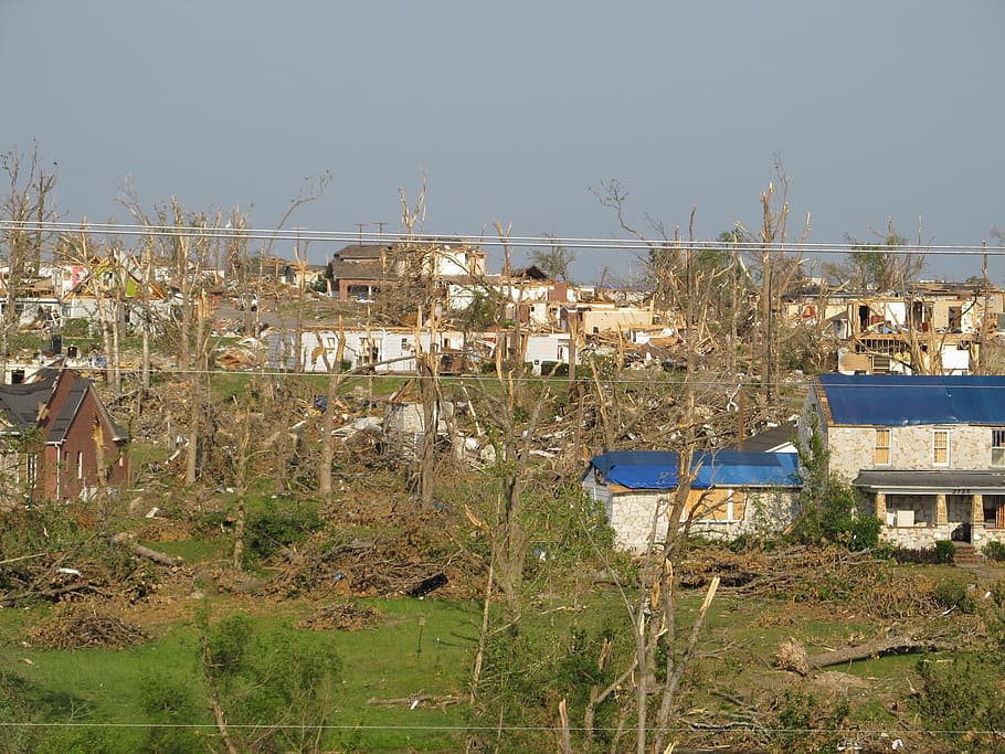 destruction, tornado, storm, nature, broken, damage, architecture HD wallpaper
