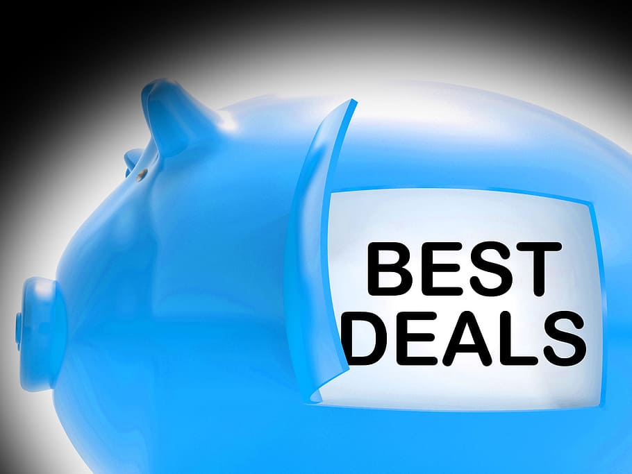 Best Deals Piggy Bank Message Showing Great Offers, bargain, best buy