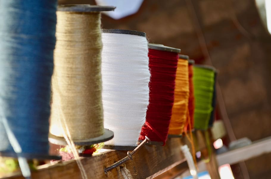 colourful, threads, color, sew, yarn, role, wool, fabric, textile HD wallpaper