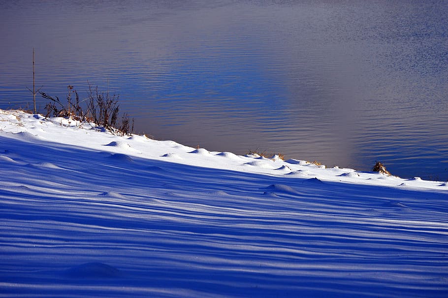 winter, blue, snow, cold, landscape, wintry, ice, nature, sky HD wallpaper