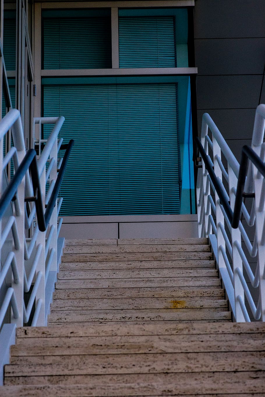 stairway near door, building, united states, los angeles, railing, HD wallpaper