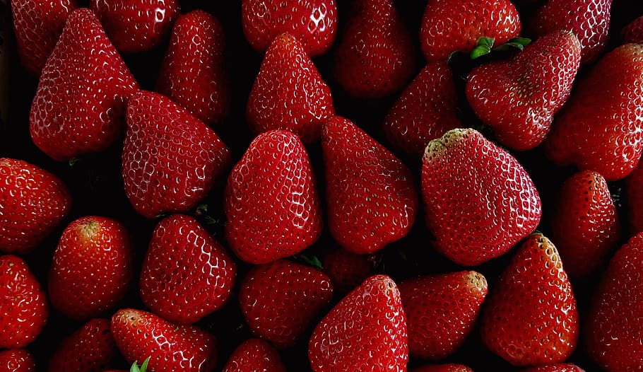 strawberries, red, fruit, berry fruit, full frame, strawberry HD wallpaper
