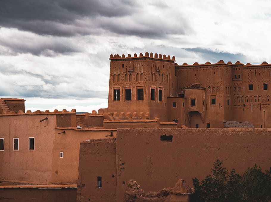 morocco, riad, building, house, home, orange, built structure HD wallpaper