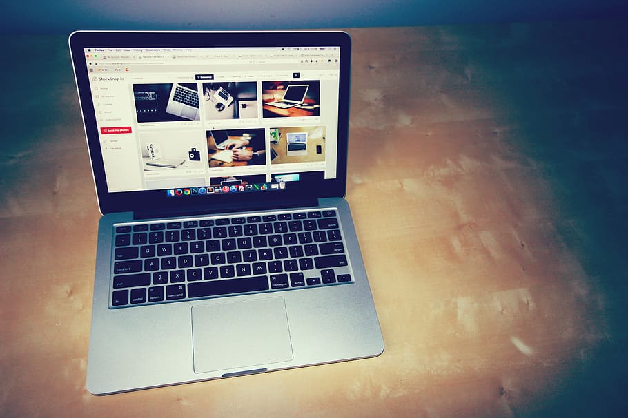 laptop, computer, macbook, apple, business, desk, internet HD wallpaper
