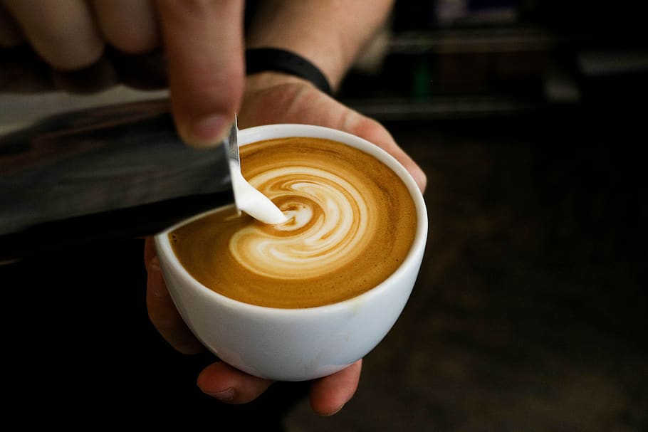 beverage, caffeine, coffee, cup, drink, milk, coffee - drink, HD wallpaper
