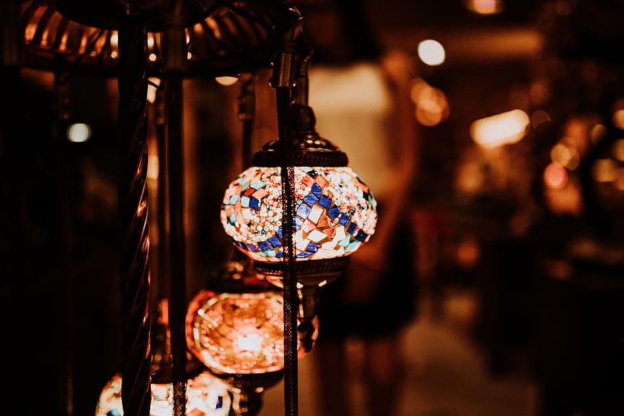 three round glass pendant lights, lamp, lampshade, lantern, sphere HD wallpaper