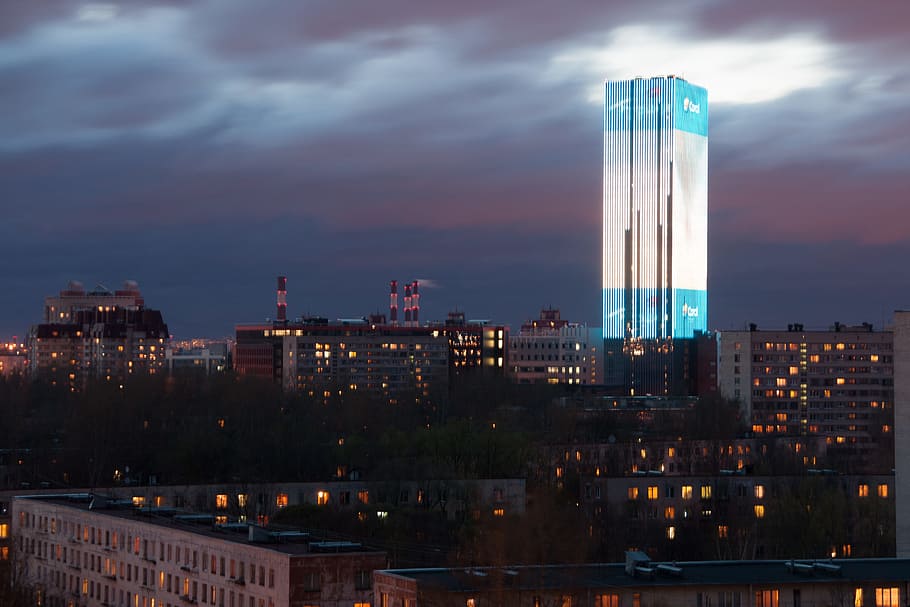 russia, spb, skyscraper, st, officebuildings, apartments, urban HD wallpaper