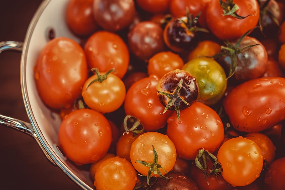 tomatoes, colorful, bio, vitamins, nutrition, kitchen, food HD wallpaper