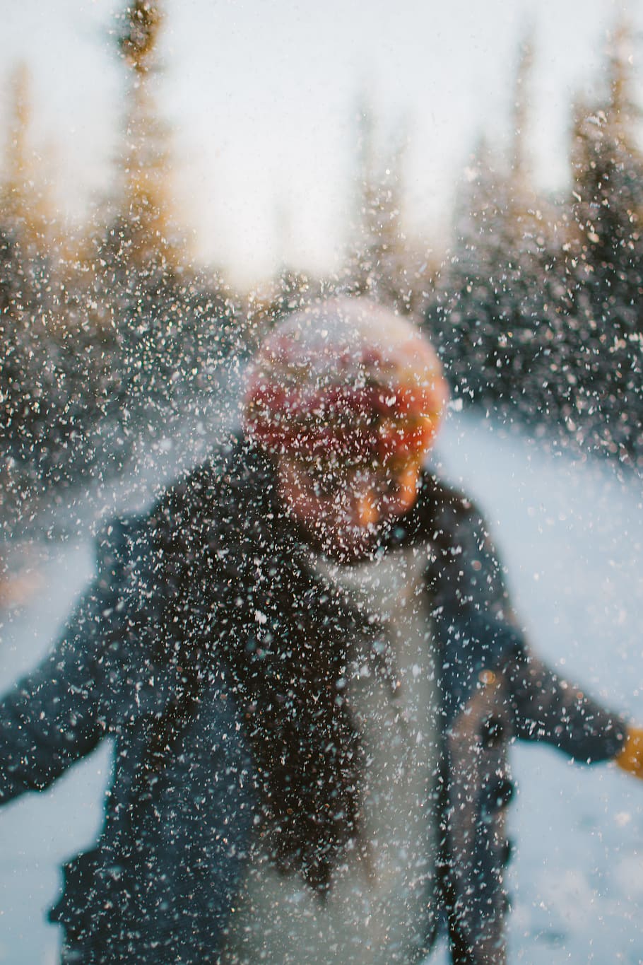 person wearing jacket, human, snow, winter, face, cold, snowing HD wallpaper