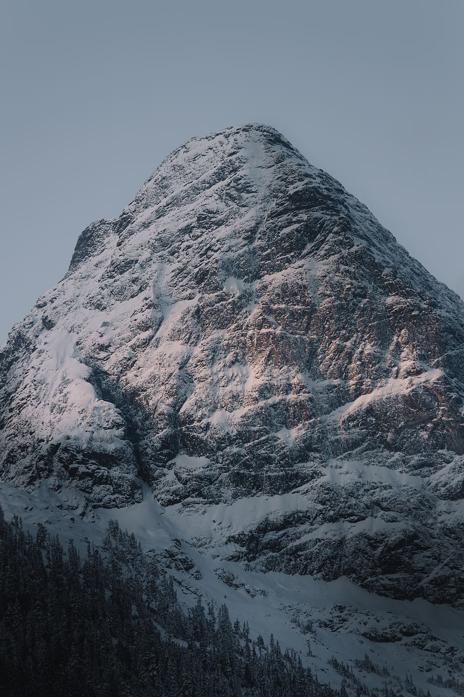 snow-covered rock formation, mountain range, crest, outdoors HD wallpaper