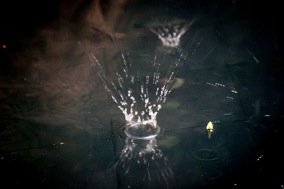 splash, water, drop, smoke - physical structure, illuminated HD wallpaper