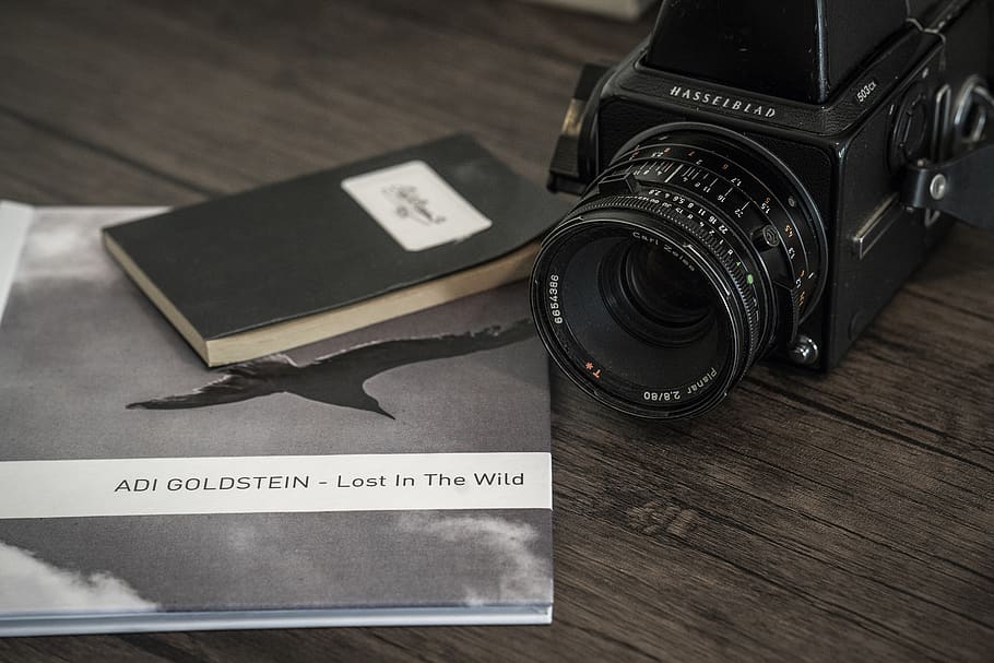 hasselblad, camera, book, notebook, lens, retro, photography HD wallpaper