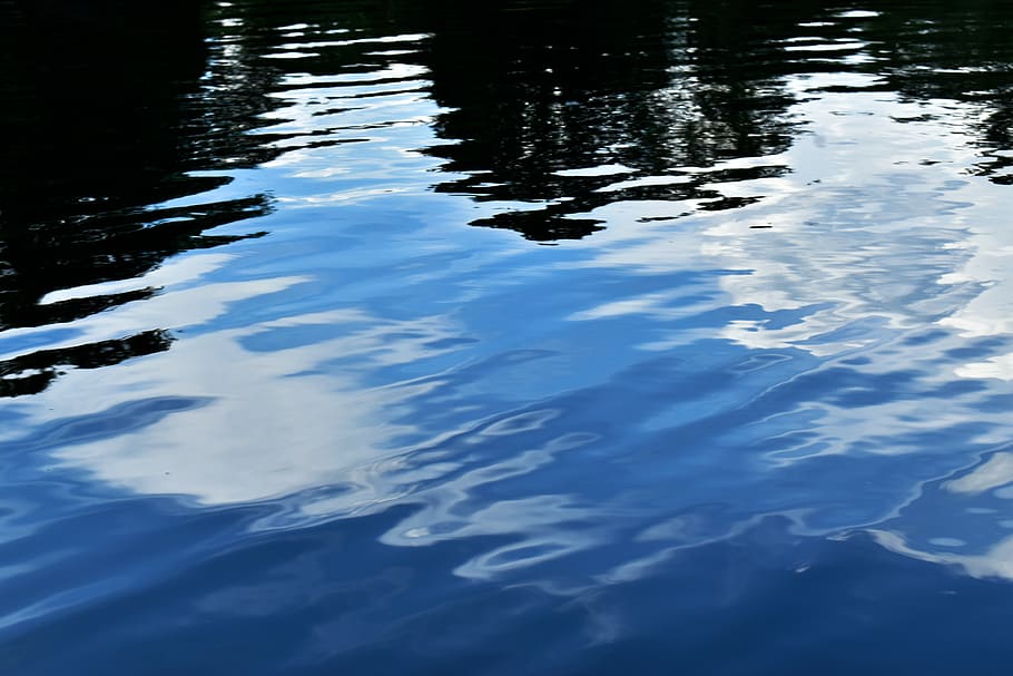 water, sky, reflections, waterfront, lake, tranquility, nature HD wallpaper