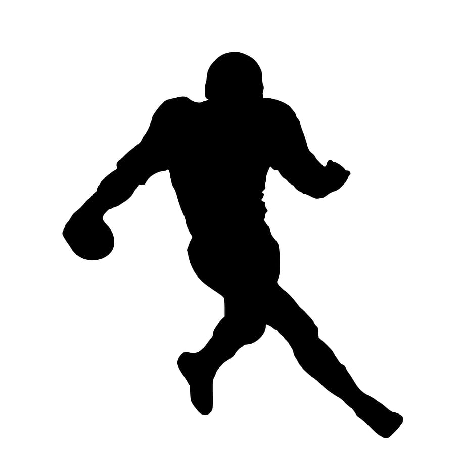 American Football Player in silhouette., nfl, national, league