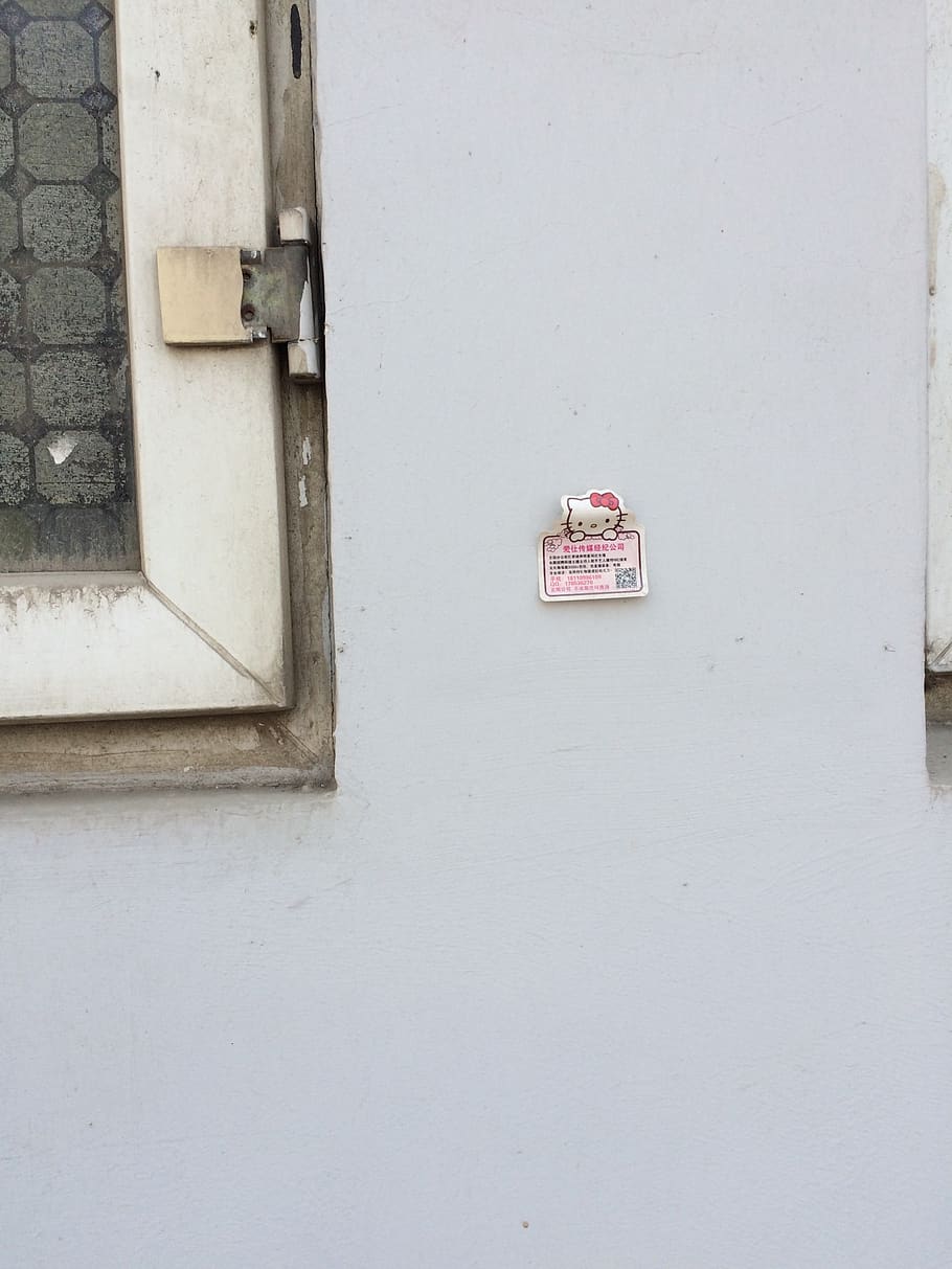 china, hefei, wall, hello kitty, communication, architecture HD wallpaper