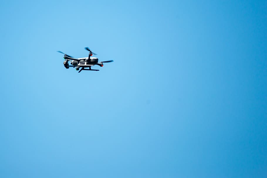 drone, surveillance, flight, transportation, mode of transportation HD wallpaper