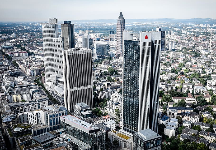 frankfurt, main, skyscraper, architecture, germany, skyline HD wallpaper