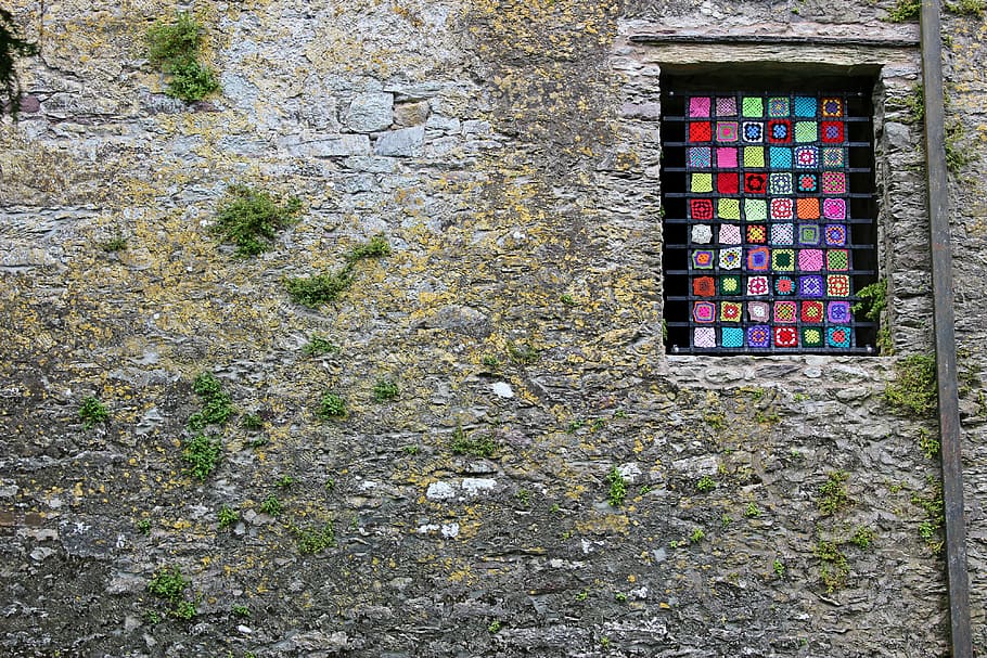 ireland, blarney castle, wall, window, blarney stone, multi colored, HD wallpaper