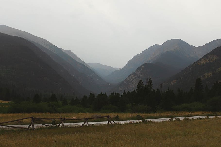 nature, outdoors, mountain, mountain range, peak, slope, tree HD wallpaper